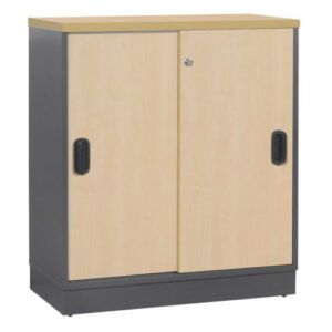 Sliding Door Cabinet With Base 800 mm Maple